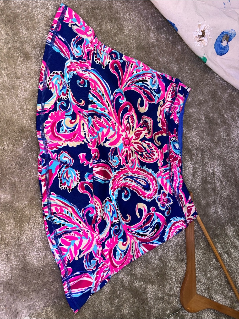 Lilly Pulitzer Navy Pink Blue Floral Swim Skort